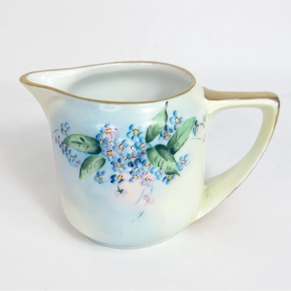 Vintage Rosenthal Bavaria Donatello Sugar Bowl with Lid and Creamer Set Gold Rim